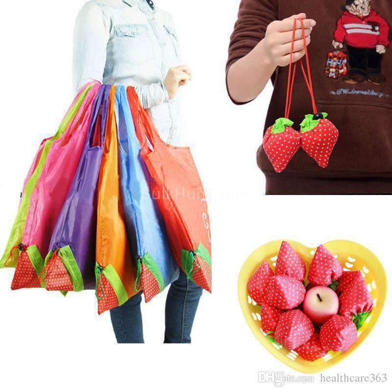 12 Pcs Strawberry Folding Bags - Main Image