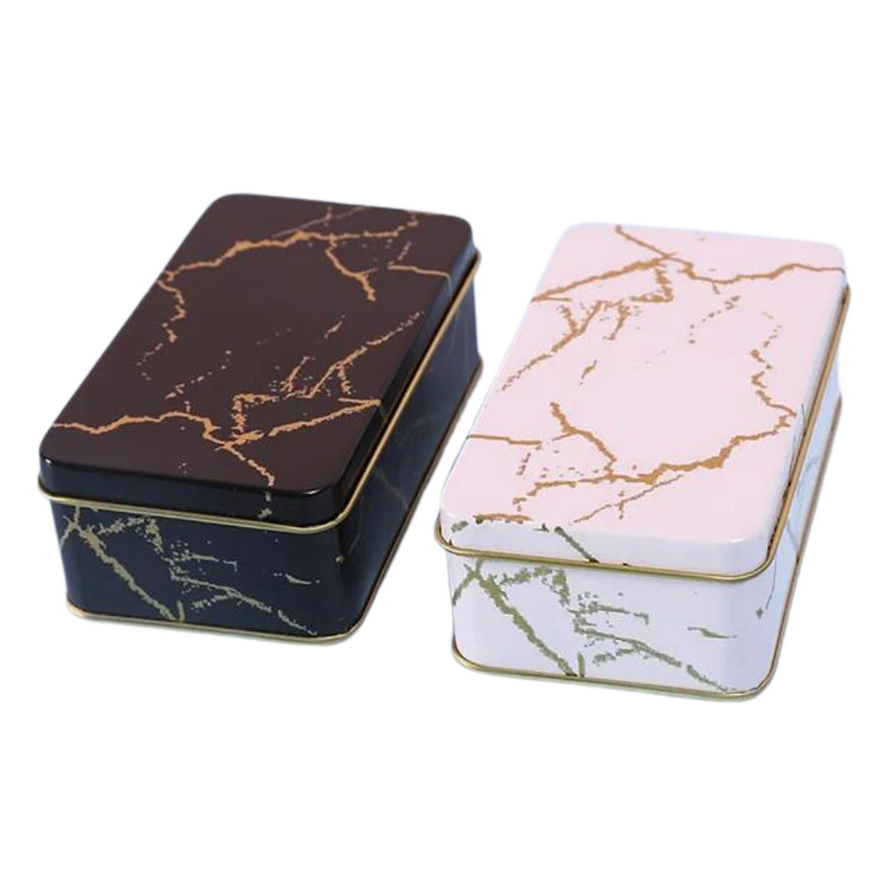 Decorative tin box with lid sales
